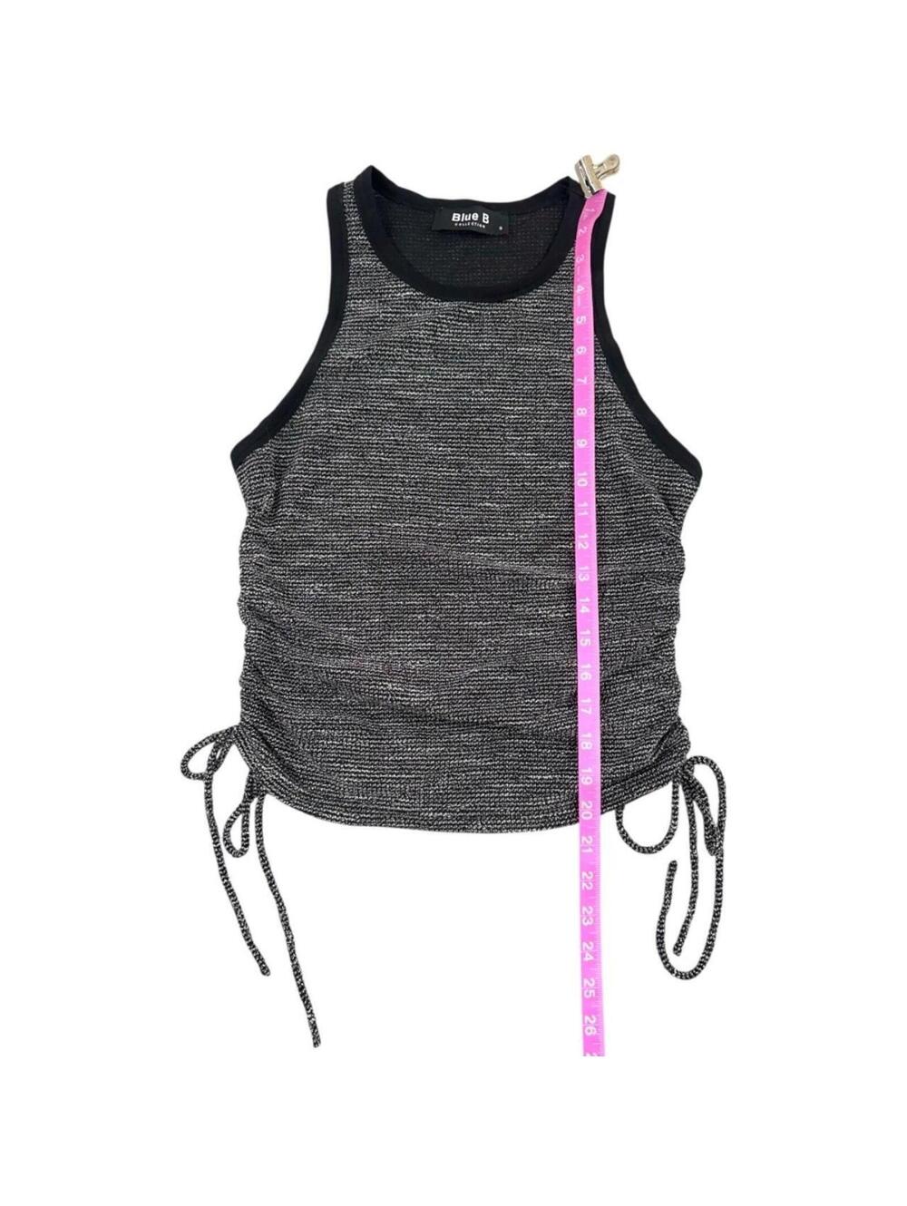 Blue B Heathered Racerback Tank Top with Ruched Drawstring Sides - Picture 8 of 8